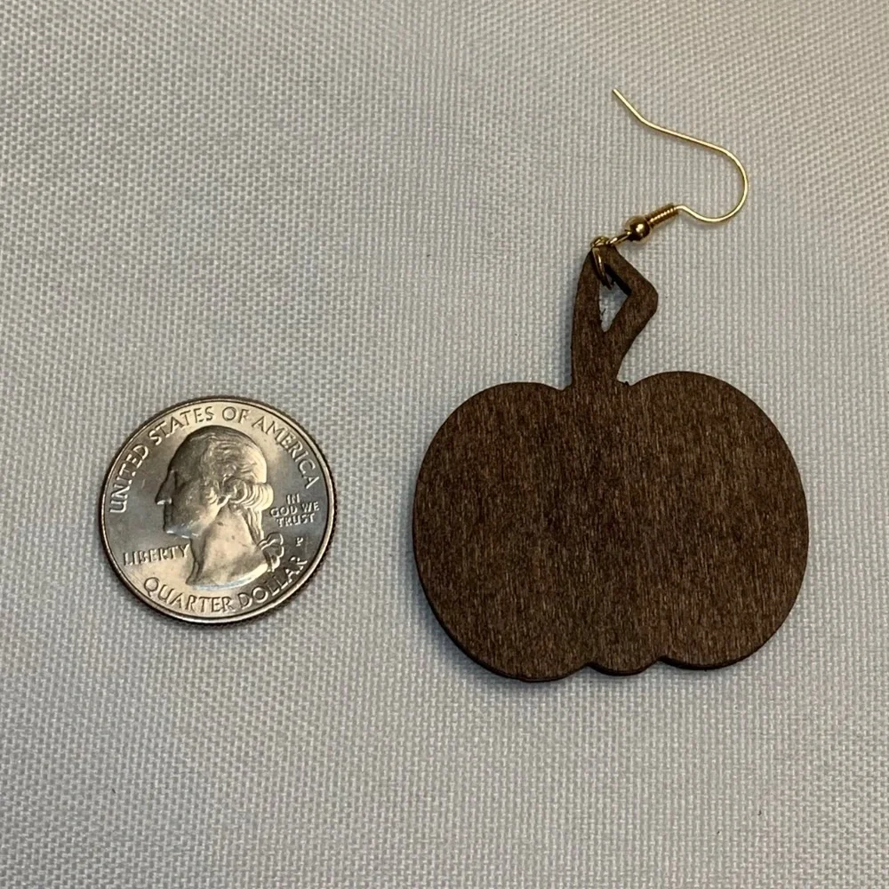 NWT! Stylish Wood Pumpkin with Textured Animal Print Fabric! Brown Leopard!